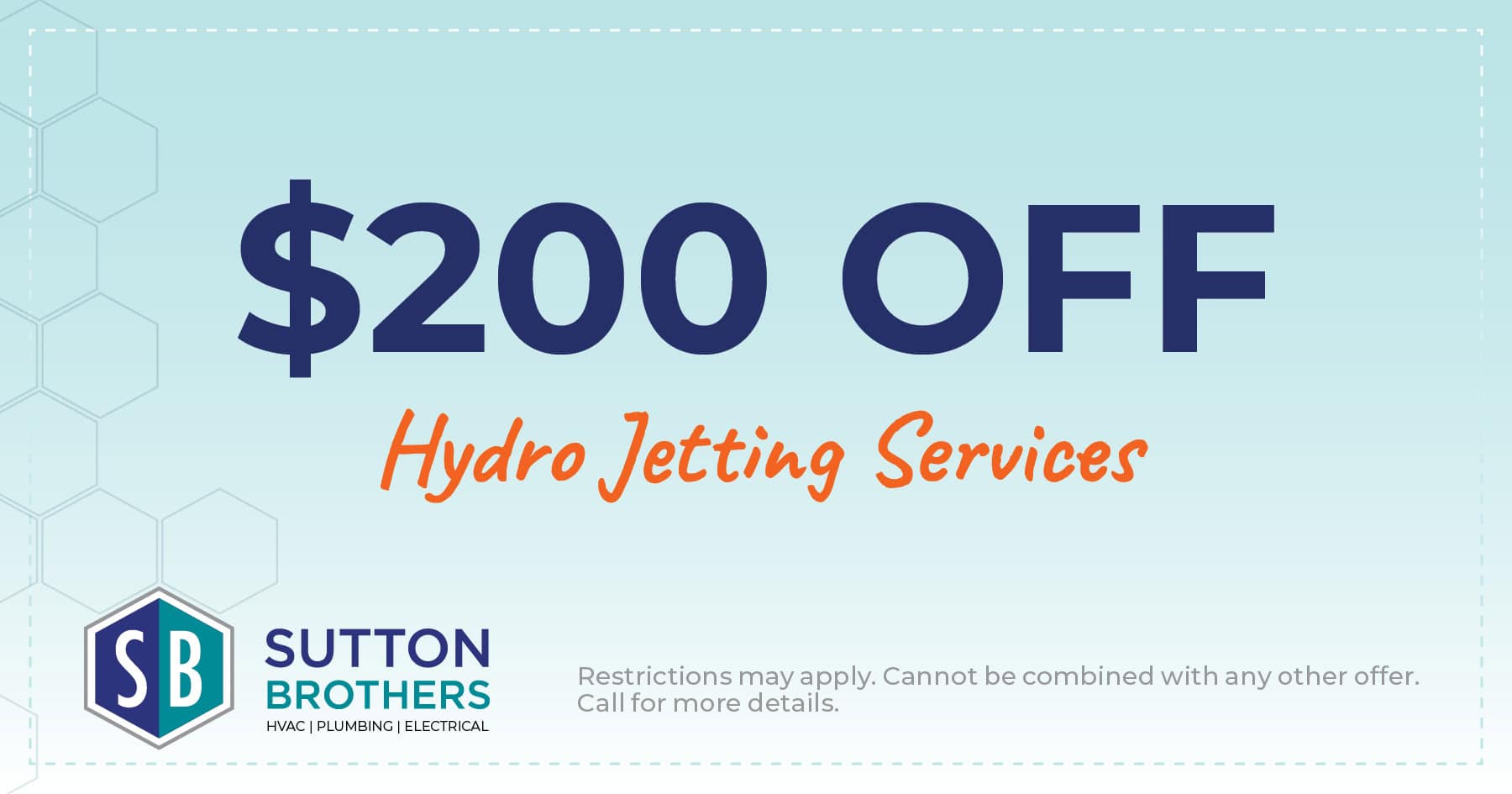 0 off hydro jetting services.