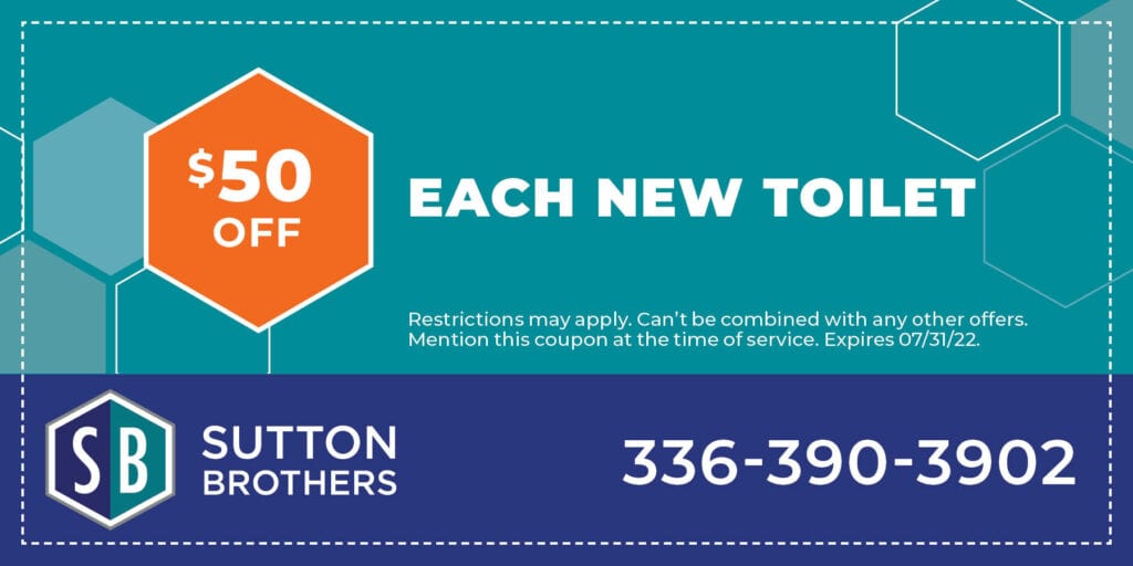 Off Each New Toilet | Restrictions may apply. Can’t be combined with any other offers. Mention this coupon at the time of service. Expires 07/31/22.