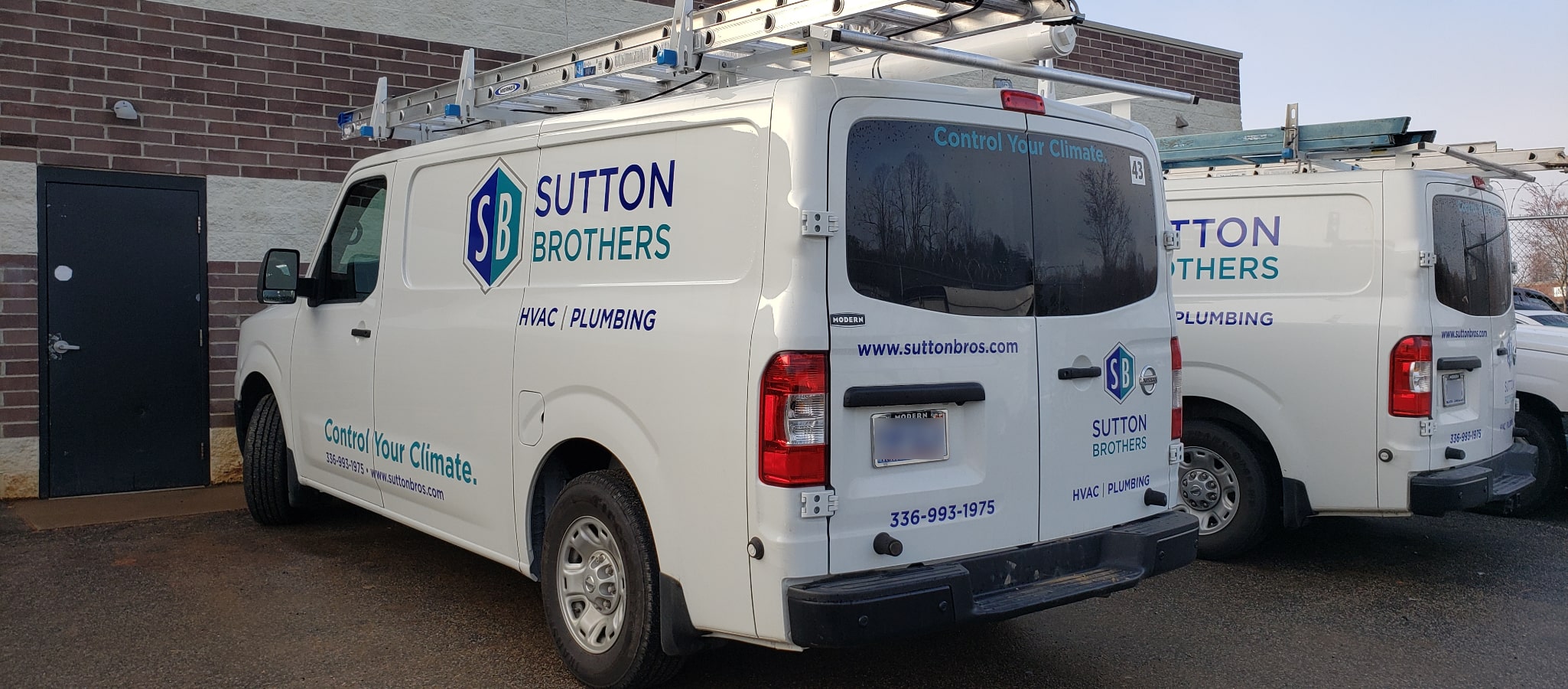 Sutton Brothers service vans.
